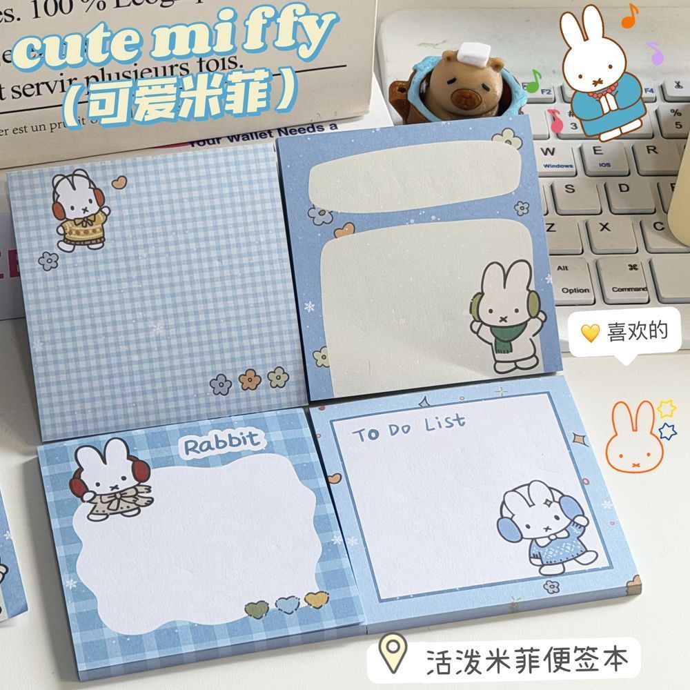 Stationery Office Items List - Bloc de Notas Autoadhesivas Kawaii con