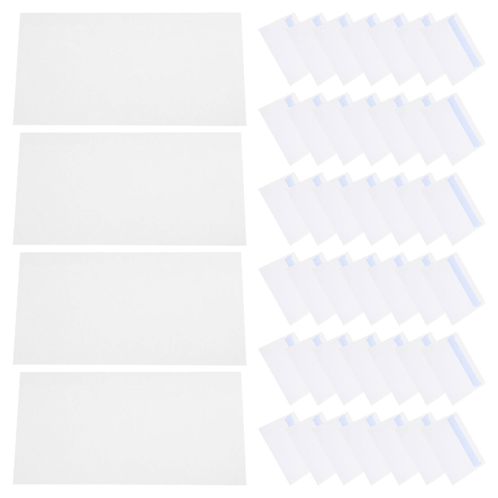 Letter Envelope Kraft - 50 Sobres Blancos con Cierre Autoadhesivo,