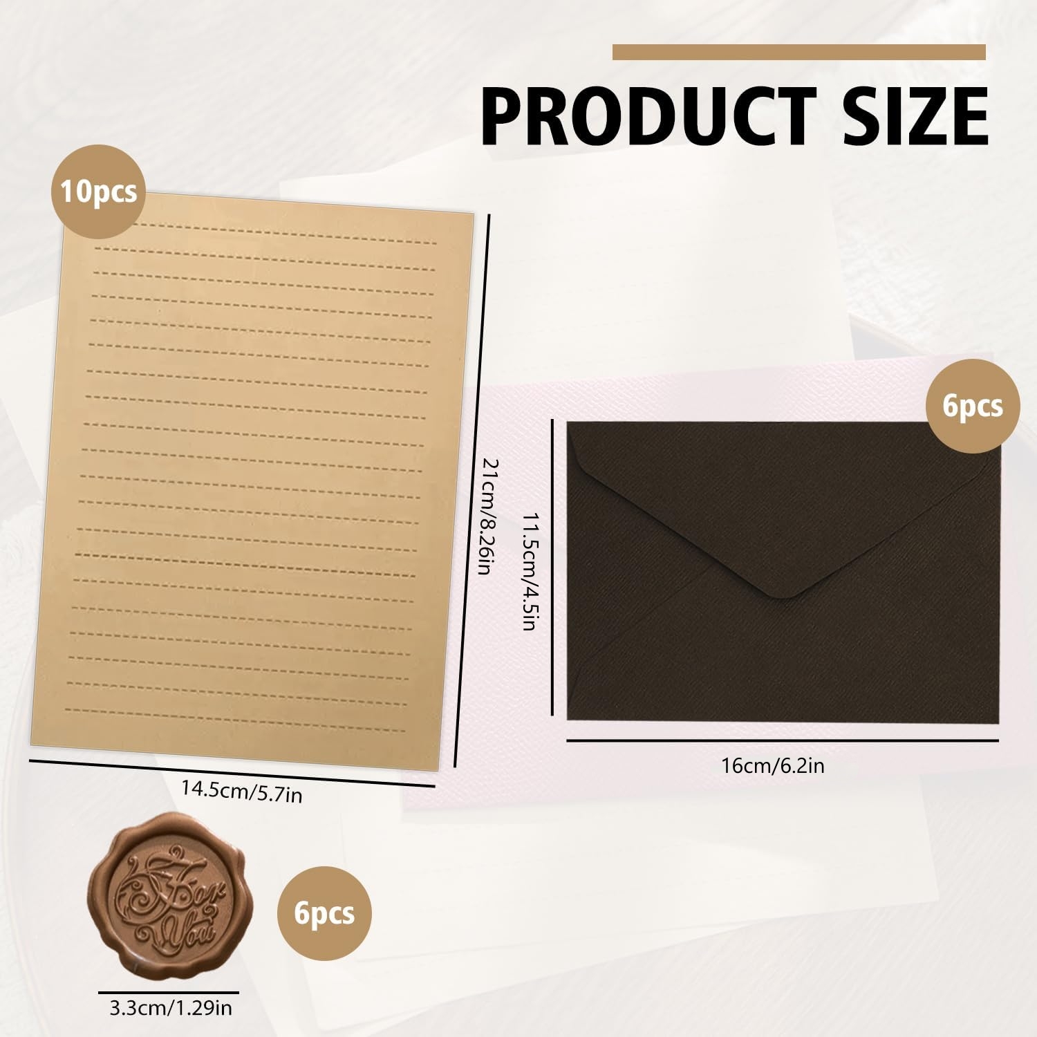 Juego de 22 Piezas de Papel pa - Letter Envelope Kraft reseña y precio
