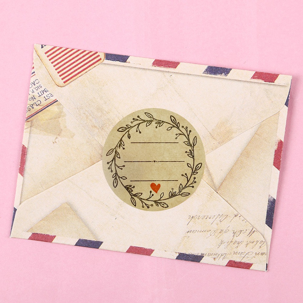 500 uds/rollo de pegatinas de  - Letter Envelope Kraft reseña y precio